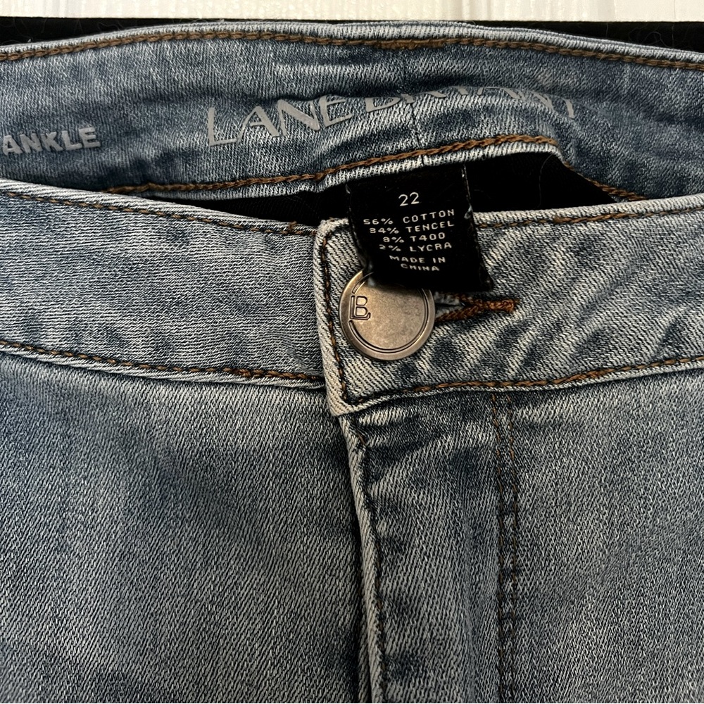 Lane Bryant Pearl Studded Detail, Distressed, Skinny Jean